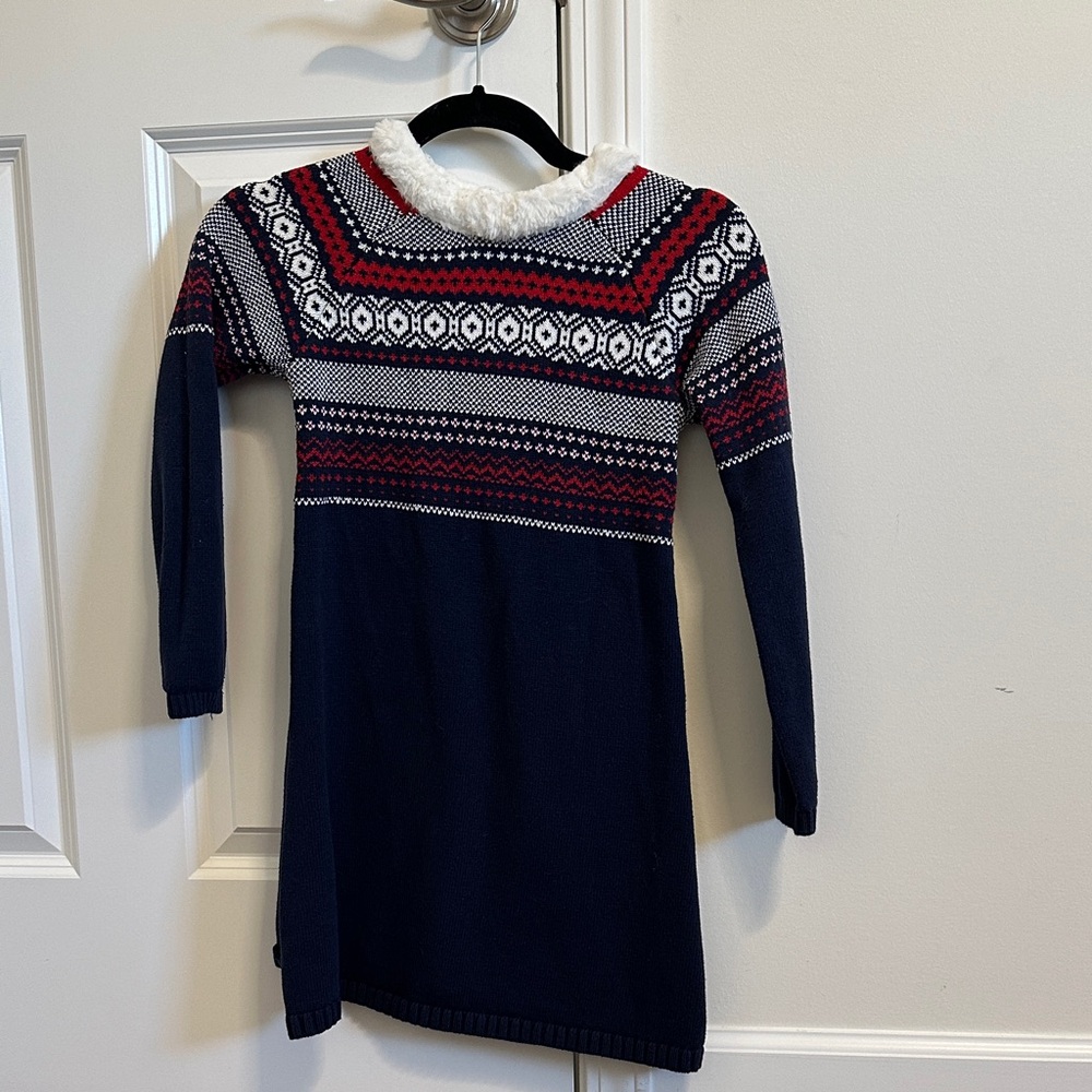 Gymboree Navy and Red Knit Kids Dress